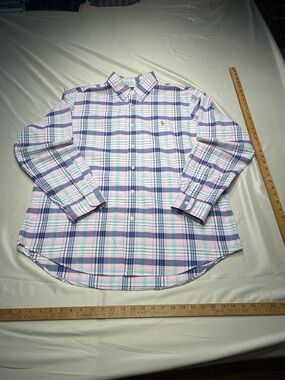 Ralph Lauren size Xl Pink Plaid Oxford Cloth Button-Down Shirt